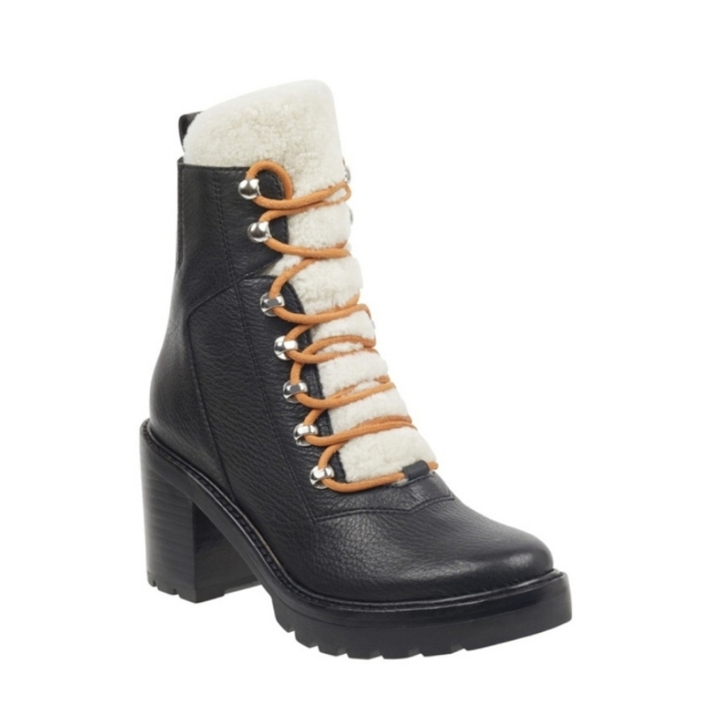 Marc Fisher women's boots multicolor ankle shearling leather size 6.5